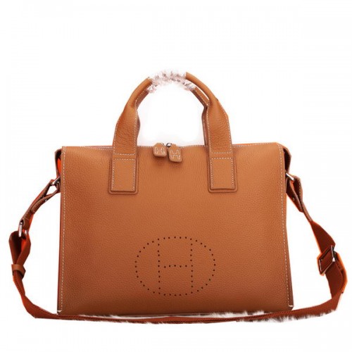 Maletín Hermes Hombre Original Piel De Becerro H86683 Trigo