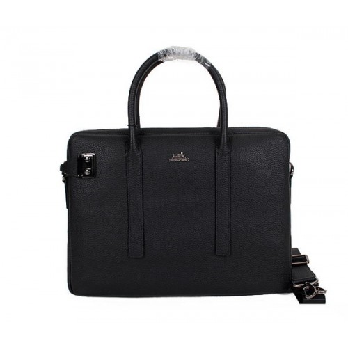 Maletín Hermes Original De Piel De Becerro M33991 Negro