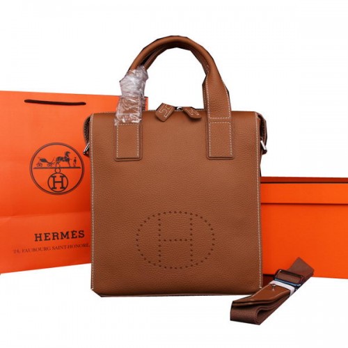 Bolso tote de cuero de becerro original Hermes M86682 Trigo