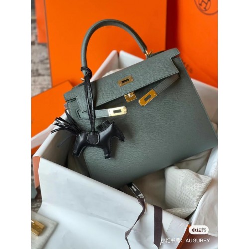 Hermes Original Epsom Leather KEL2578 Elefante gris