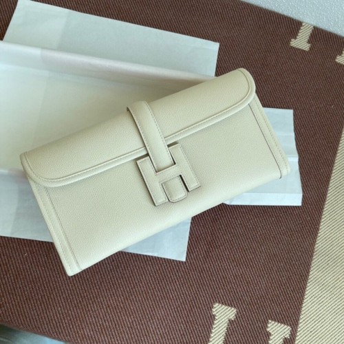 Hermes Original Espom Leather Clutch 37088 crema