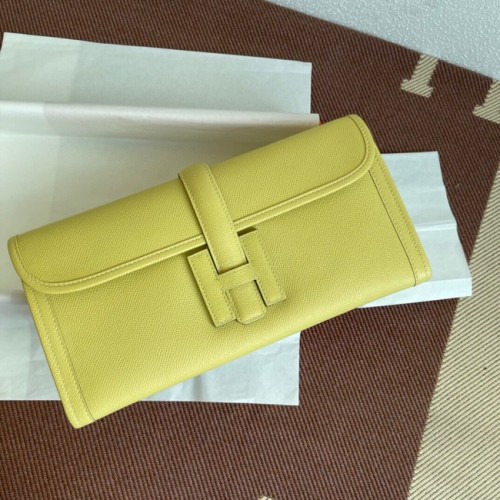Hermes Original Espom Leather Clutch 37088 limón