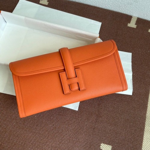 Hermes Original Espom Leather Clutch 37088 naranja