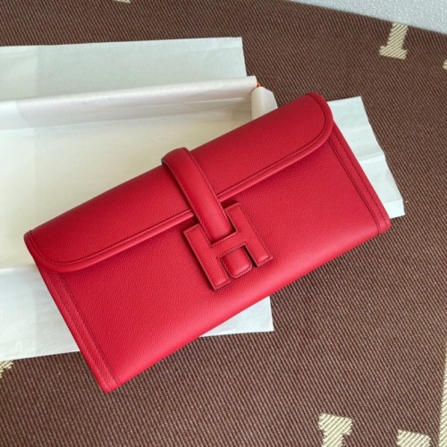 Hermes Original Espom Leather Clutch 37088 rojo