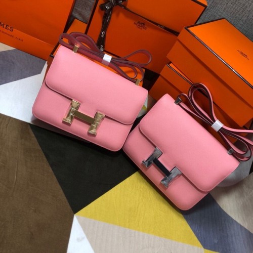 Hermes Original Espom Leather Constance Bag 5333 Rosa