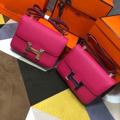Hermes Original Espom Leather Constance Bag 5333 Rojo púrpura