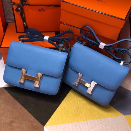 Hermes Original Espom Leather Constance Bag 5333 azul