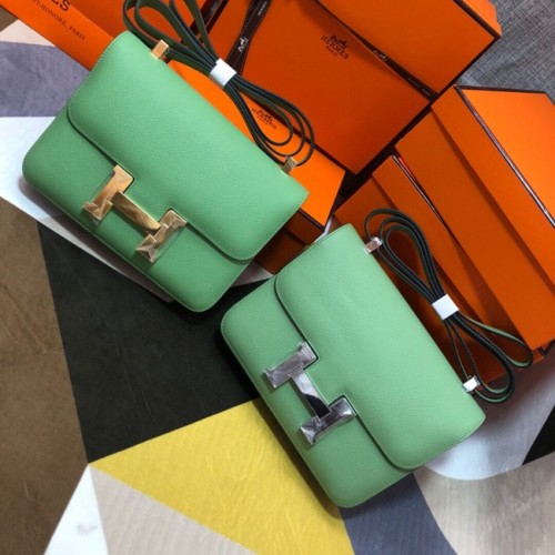 Hermes Original Espom Leather Constance Bag 5333 verde claro
