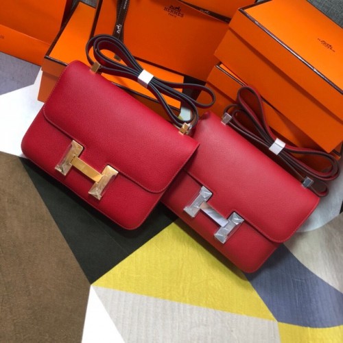 Hermes Original Espom Leather Constance Bag 5333 rojo