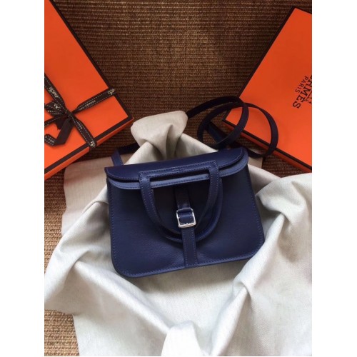 Hermes Original Halzan mini bolso H069523 azul