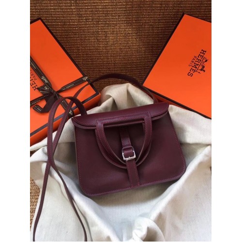 Hermes Original Halzan mini bolso H069523 burdeos