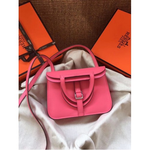 Hermes Original Halzan mini bolso H069523 rosa azalee