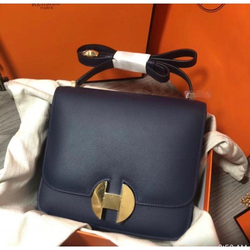 Hermes Bolso de cuero original H8649 Negro