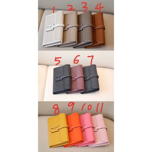 Bolso con asa de embrague de cuero original Hermes H88066