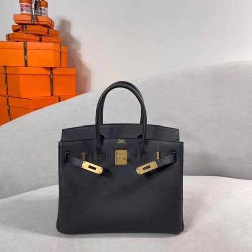 Hermes Original Togo cuero HB30O negro