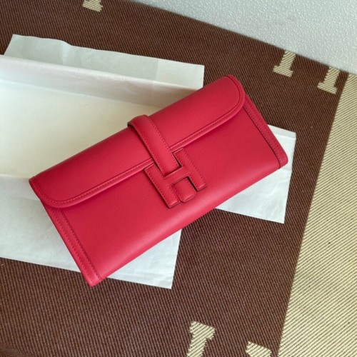 Hermes Original jige swift Leather Clutch 37088 ciruela