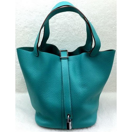 Hermes Picotin Lock 22cm Bolsos Litchi Leather HPL1048 Verde