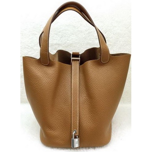 Hermes Picotin Lock 22cm Bolsos Litchi Leather HPL1048 Trigo