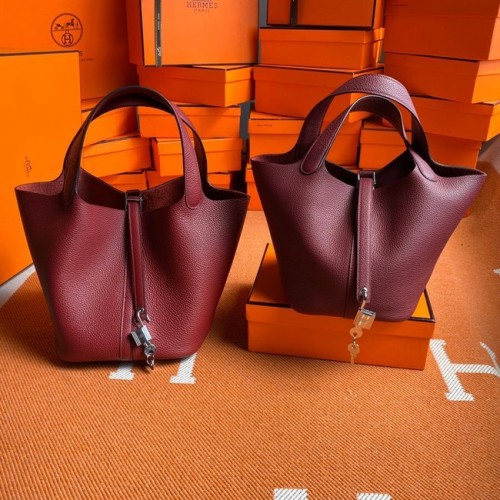Hermes Picotin Lock Bolsas Original togo Leather PL3388 claret