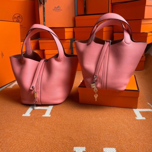 Hermes Picotin Lock Bolsas Original togo Leather PL3388 rosa