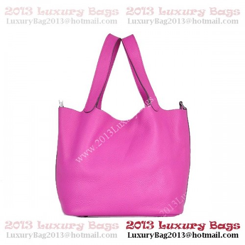 Bolso Hermes Picotin Lock MM en cuero Clemence 8616 Peach