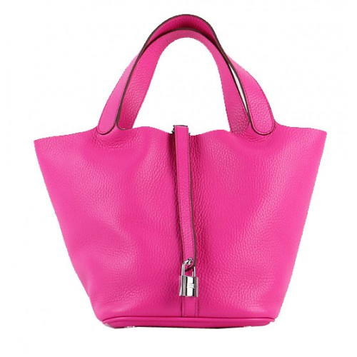 Bolso Hermes Picotin Lock MM en cuero original H8616 Rose