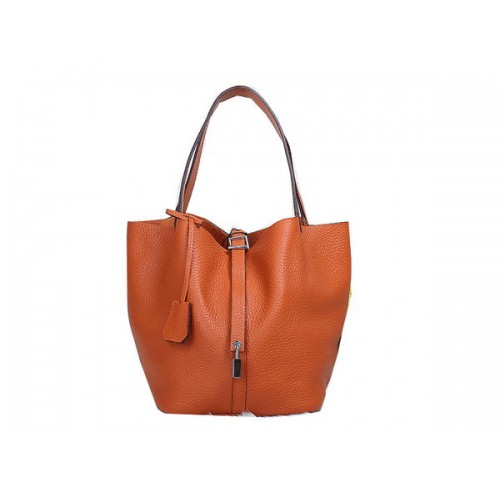 Bolso Hermes Picotin Lock MM en cuero original naranja