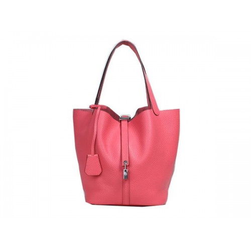 Bolso Hermes Picotin Lock MM en cuero original Rosy