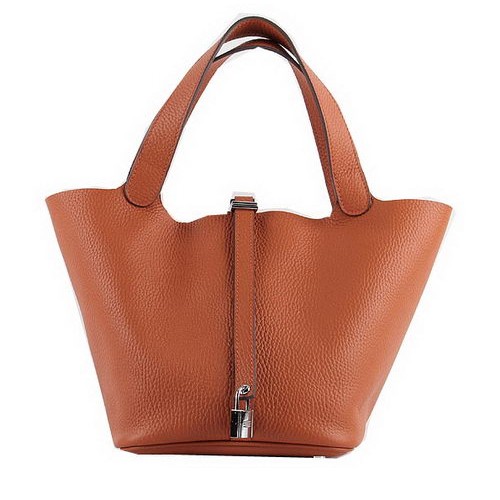 Hermes Picotin Lock MM Bolsas Clemence Cuero H8616 Naranja