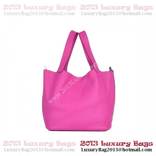 Bolso Hermes Picotin Lock PM en cuero Clemence 8615 Peach