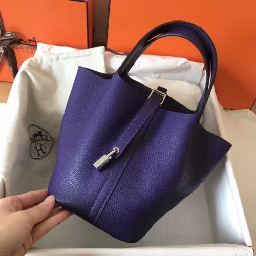 Hermes Picotin Lock PM Bolsos de cuero original H8688 violeta