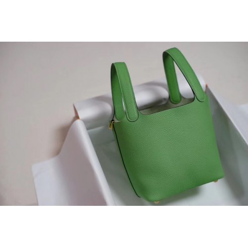 Hermes Picotin Lock PM Bolsas Togo cuero H5599 verde