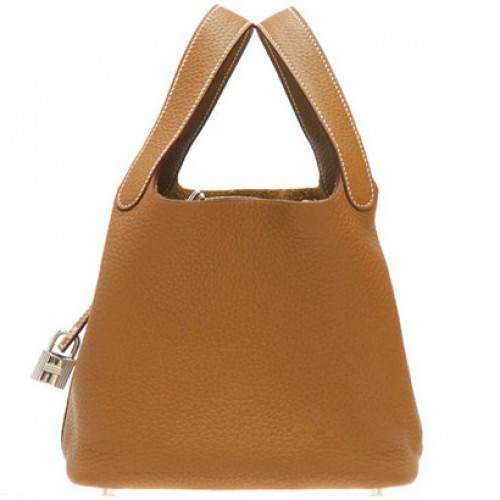 Hermes Picotin Lock PM Taurillon Clemence Cuero Plata Hardware Oro