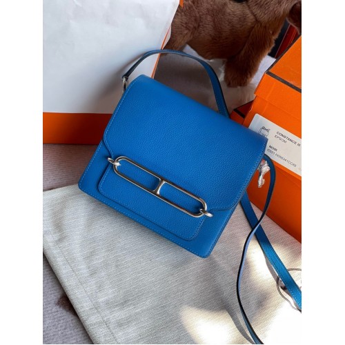Hermes Roulis 19cm Evercolor 9D H9003 Azul electroóptico&Plata