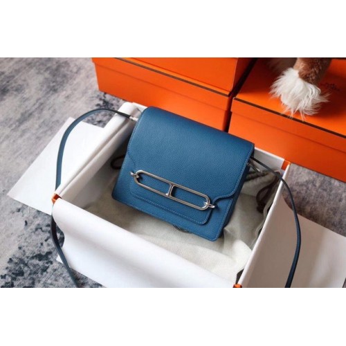 Hermes Roulis 19cm Evercolor 9D H9003 azul y plata