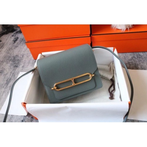 Hermes Roulis 19cm Evercolor 9D H9003 gris y dorado