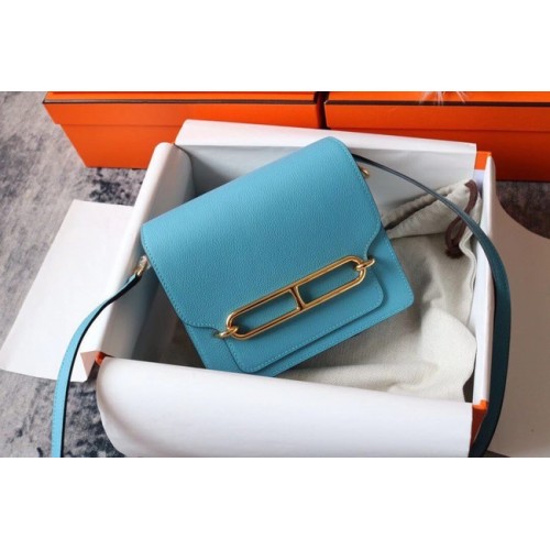 Hermes Roulis 19cm Evercolor 9D H9003 cielo azul y oro