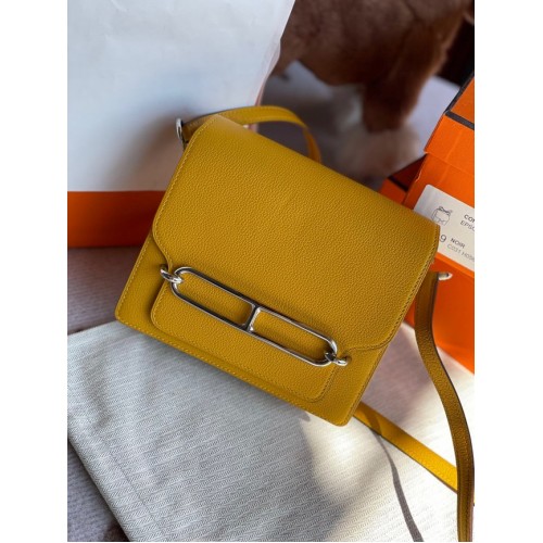 Hermes Roulis 19cm Evercolor 9D H9003 amarillo y plata