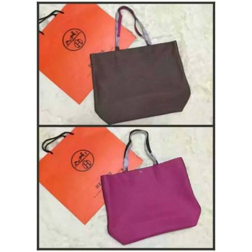 Bolso Hermes Shopper de doble cara Original Leather HS1209 Grey&Pech