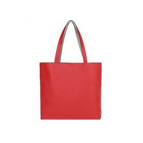 Hermes Shopping Bag 36CM Totes Clemence Leather Light Red