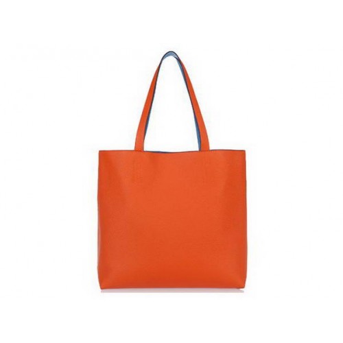 Hermes Shopping Bag 36CM Totes Clemence Cuero Naranja