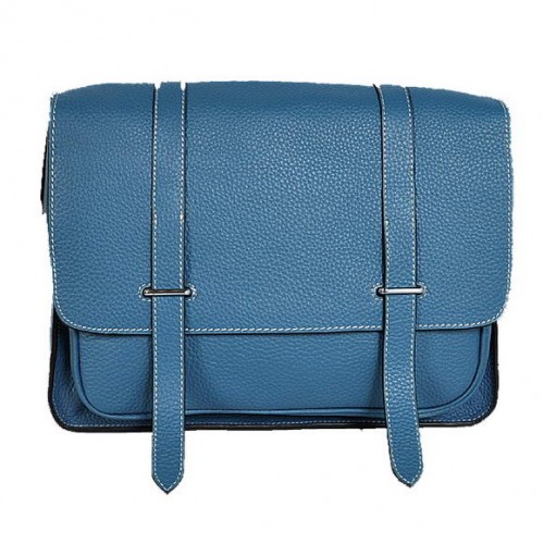 Hermes Steve 32CM Bolsa para hombre Clemencia Azul
