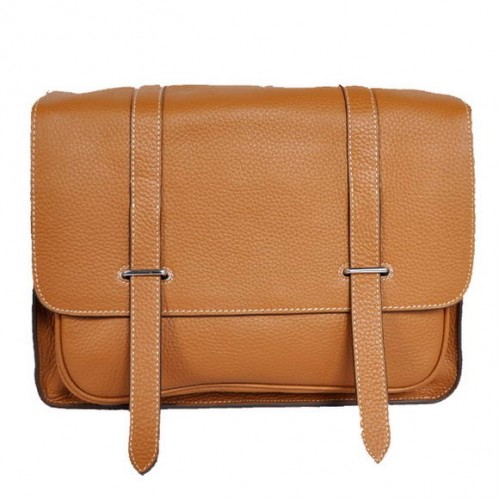 Hermes Steve 32CM Bolso para hombre Clemence Camel