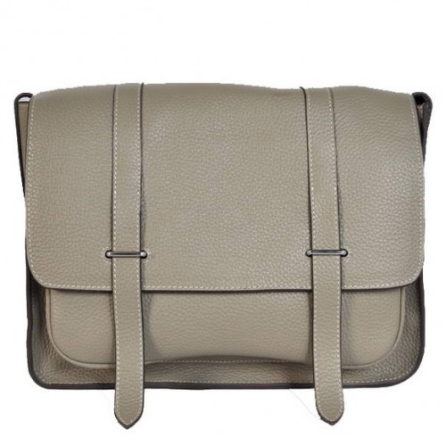 Hermes Steve 32CM Bolsa para hombre Clemencia Gris