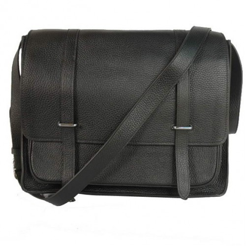 Hermes Steve 35CM Messenger Bag Clemencia Cuero Negro