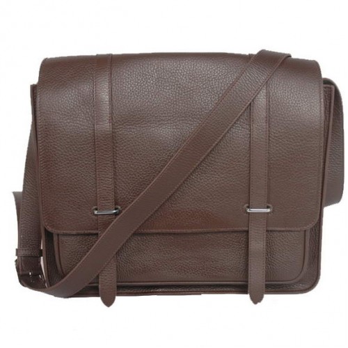 Hermes Steve 35CM Messenger Bag Clemencia Cuero Marrón