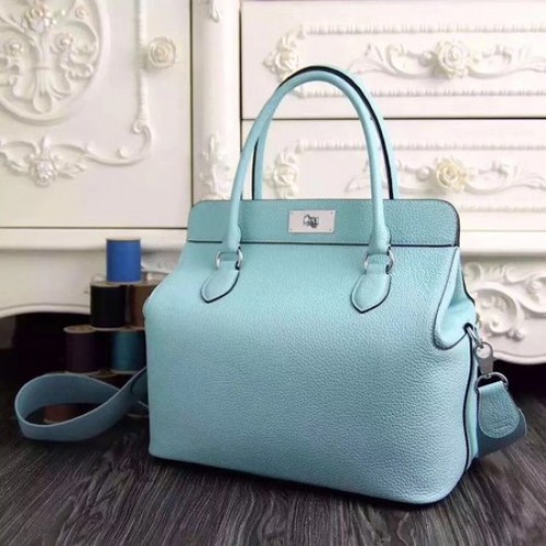 Hermes Toolbox Bolsa Original Togo Cuero H3259 SkyBlue