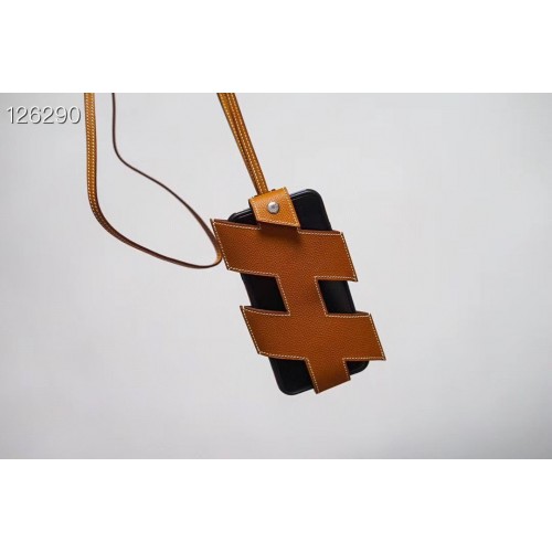 Funda Hermes iPhone 11 pro Funda Cuero Original H6698 Marrón