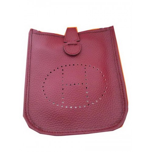 Hermes mini Evelyne Messenger Bag H1608S Borgoña