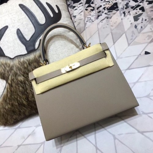 Hermes Kelly Epsom Cuero KL32 gris original
